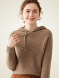 Lanlycashmere Cashmere Hoodie Pullover – Soft Luxury Knit Hooded Sweater