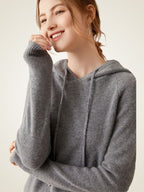 Lanlycashmere Cashmere Hoodie Pullover – Soft Luxury Knit Hooded Sweater