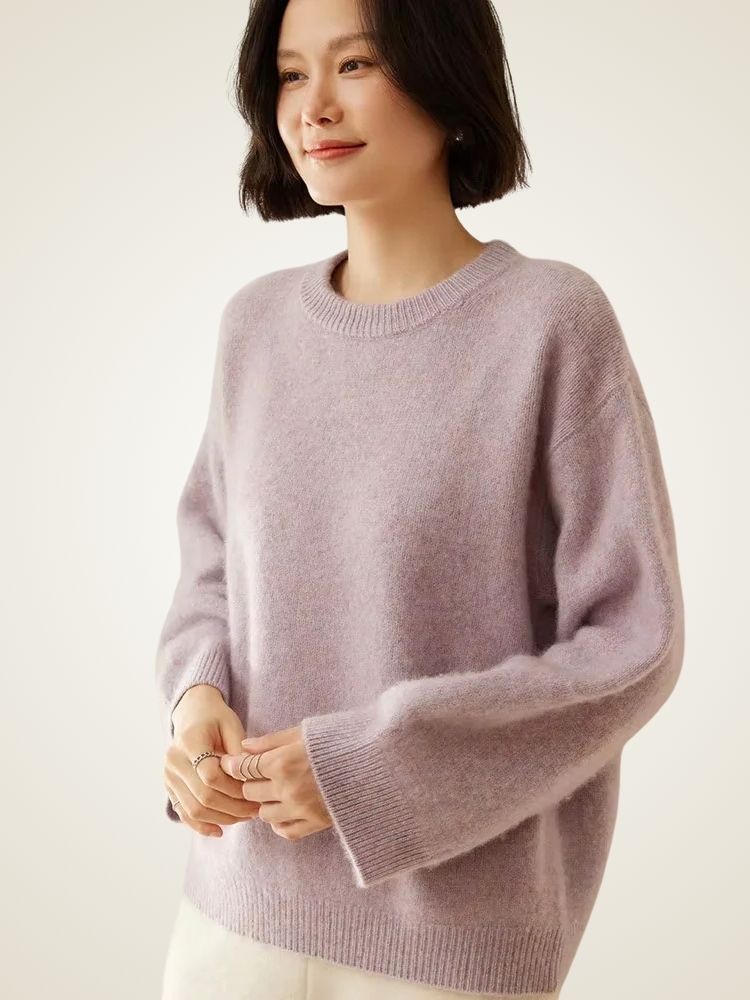Lanlycashmere Classic Crewneck Cashmere Sweater