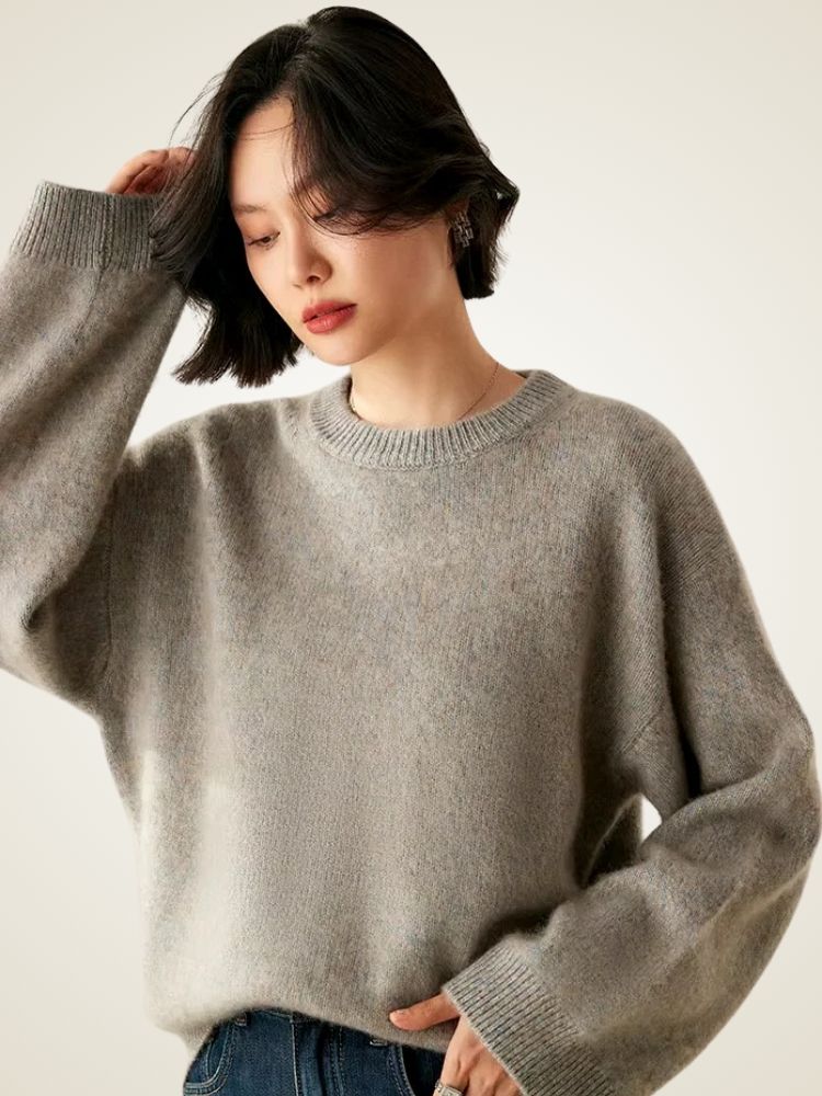 Lanlycashmere Classic Crewneck Cashmere Sweater