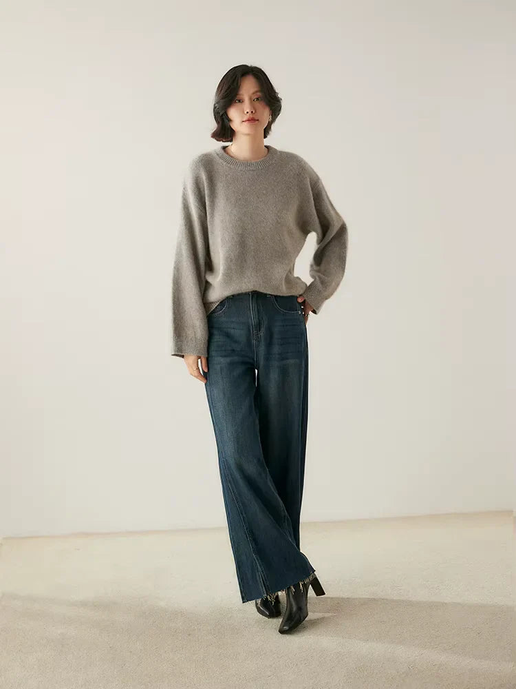 Lanlycashmere Classic Crewneck Cashmere Sweater