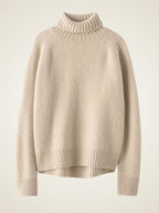 Lanlycashmere Fitted Cashmere Turtleneck Sweater – Cropped Slim Knit Pullover