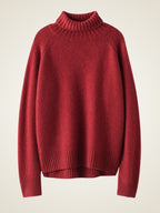 Lanlycashmere Fitted Cashmere Turtleneck Sweater – Cropped Slim Knit Pullover