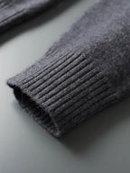 Lanlycashmere Men Crew Neck Cashmere Cardigan