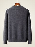 Lanlycashmere Men Crew Neck Cashmere Cardigan