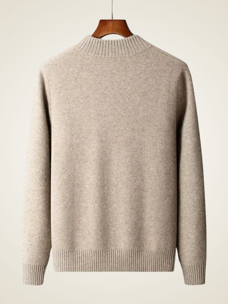 Lanlycashmere Men Crew Neck Cashmere Cardigan