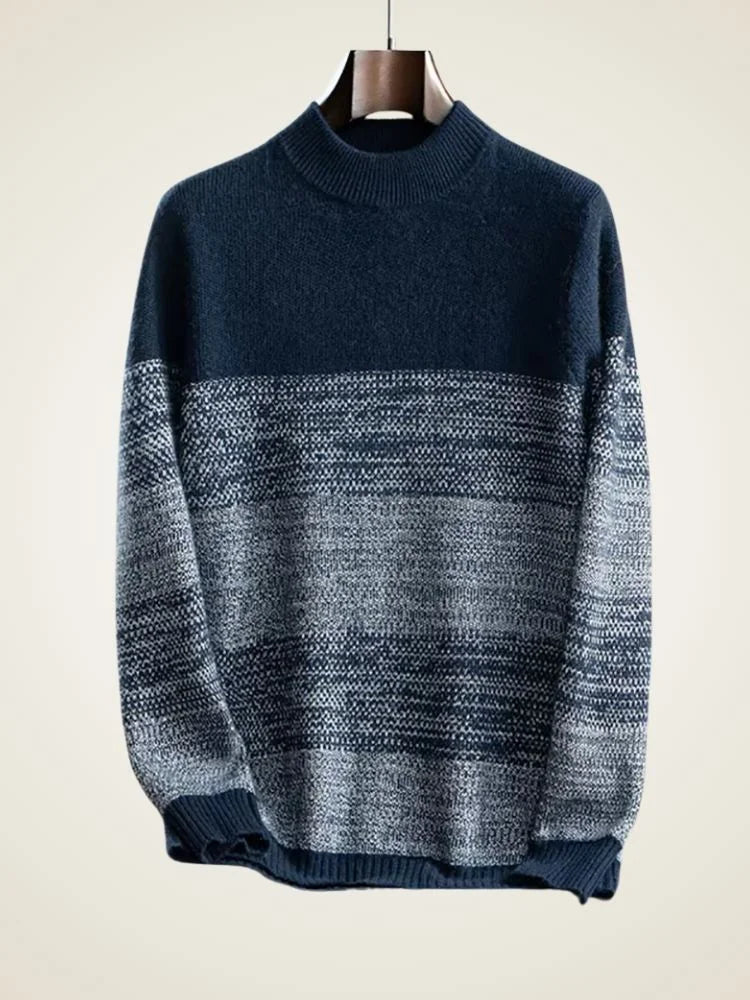 Lanlycashmere Men’s Mock Neck Cashmere Sweater