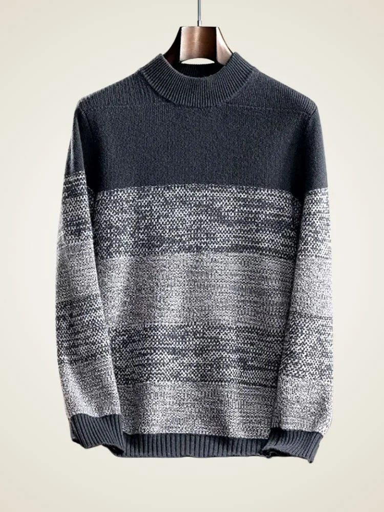 Lanlycashmere Men’s Mock Neck Cashmere Sweater