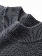Lanlycashmere Men’s Mock Neck Cashmere Sweater