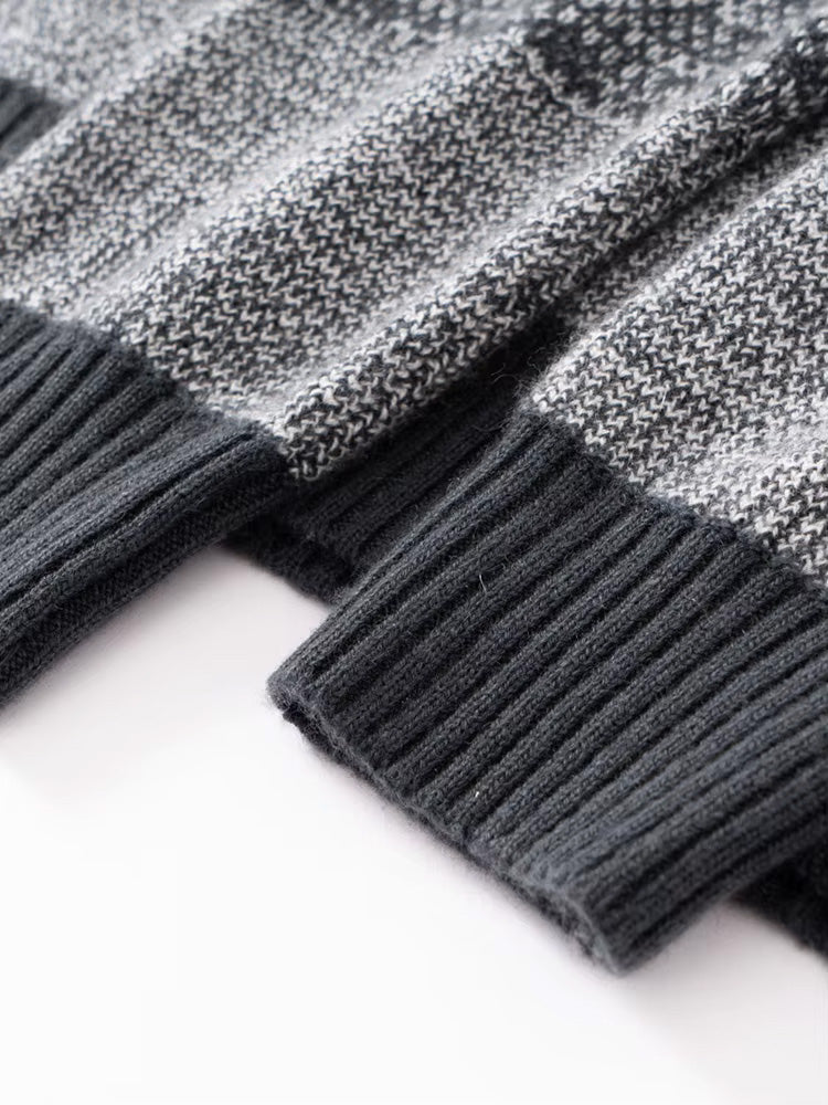 Lanlycashmere Men’s Mock Neck Cashmere Sweater