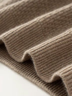 Lanlycashmere Men’s Textured Mock Neck Cashmere Sweater