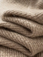 Lanlycashmere Men’s Textured Mock Neck Cashmere Sweater