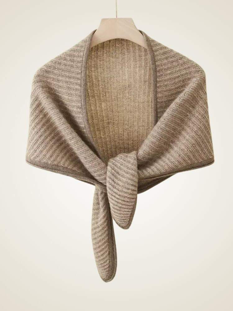 Lanlycashmere Triangle Cashmere Scarf – Reversible Soft Knit Wrap