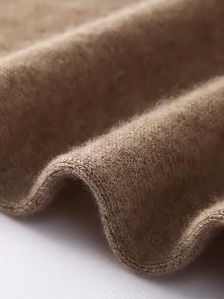 Lanlycashmere Triangle Cashmere Scarf – Tie Knot Soft Knit Neck Wrap