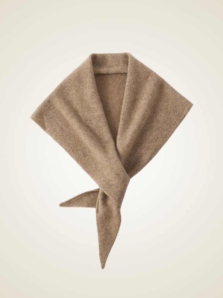 Lanlycashmere Triangle Cashmere Scarf – Tie Knot Soft Knit Neck Wrap