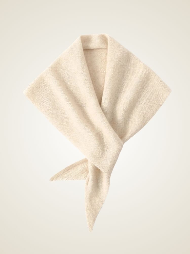 Lanlycashmere Triangle Cashmere Scarf – Tie Knot Soft Knit Neck Wrap