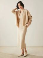 Lanlycashmere Women Cashmere Shawl Cardigan