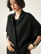 Lanlycashmere Women Cashmere Shawl Cardigan