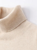 Lanlycashmere Women Cashmere Turtleneck Top – Lightweight Base Layer Sweater