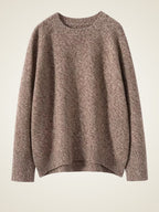 Lanlycashmere Women Crew Neck Cashmere Sweater 