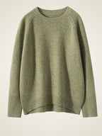 Lanlycashmere Women Crew Neck Cashmere Sweater 