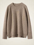 Lanlycashmere Women Crew Neck Cashmere Sweater 
