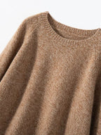 Lanlycashmere Women Crew Neck Cashmere Sweater 