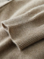 Lanlycashmere Women Faux Layered Cashmere Cardigan 