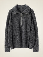 Lanlycashmere Women Half Zip Cashmere Sweater