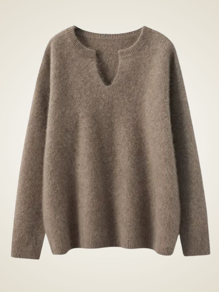 Lanlycashmere Women V-Neck Cashmere Sweater