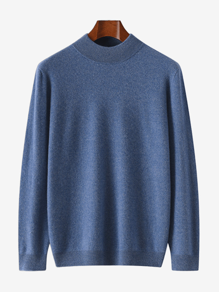 LanlyCashmere Cashmere Mock Neck Sweater – Soft Lightweight Knit Pullover