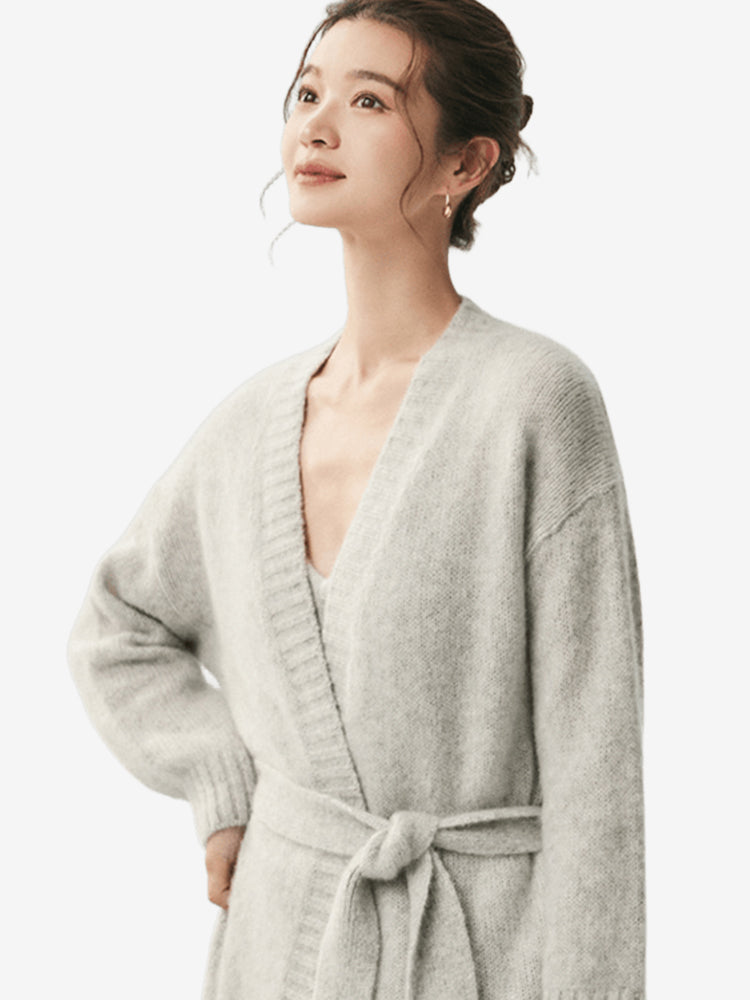 LANLY Luxury Hotel Cashmere Robe Wholesale: 100% Inner Mongolia Cashmere Long Robe for Boutique Hotel & Spa