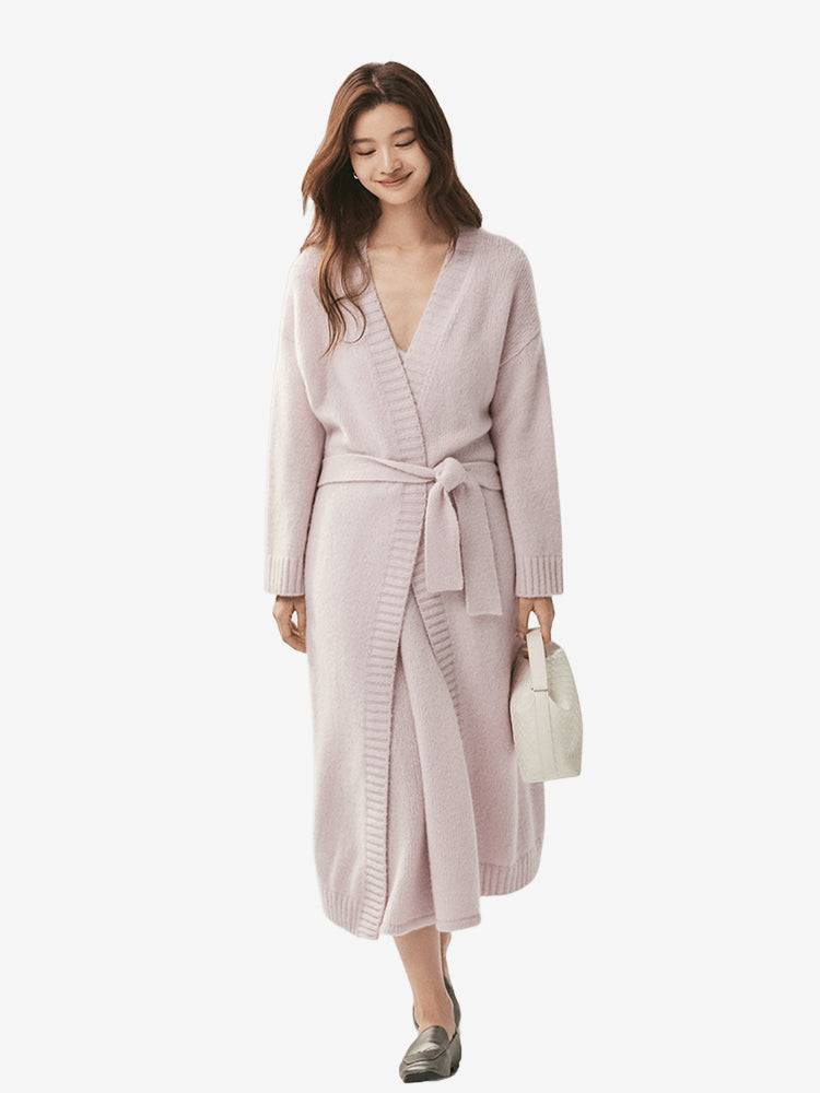 LANLY Luxury Hotel Cashmere Robe Wholesale: 100% Inner Mongolia Cashmere Long Robe for Boutique Hotel & Spa