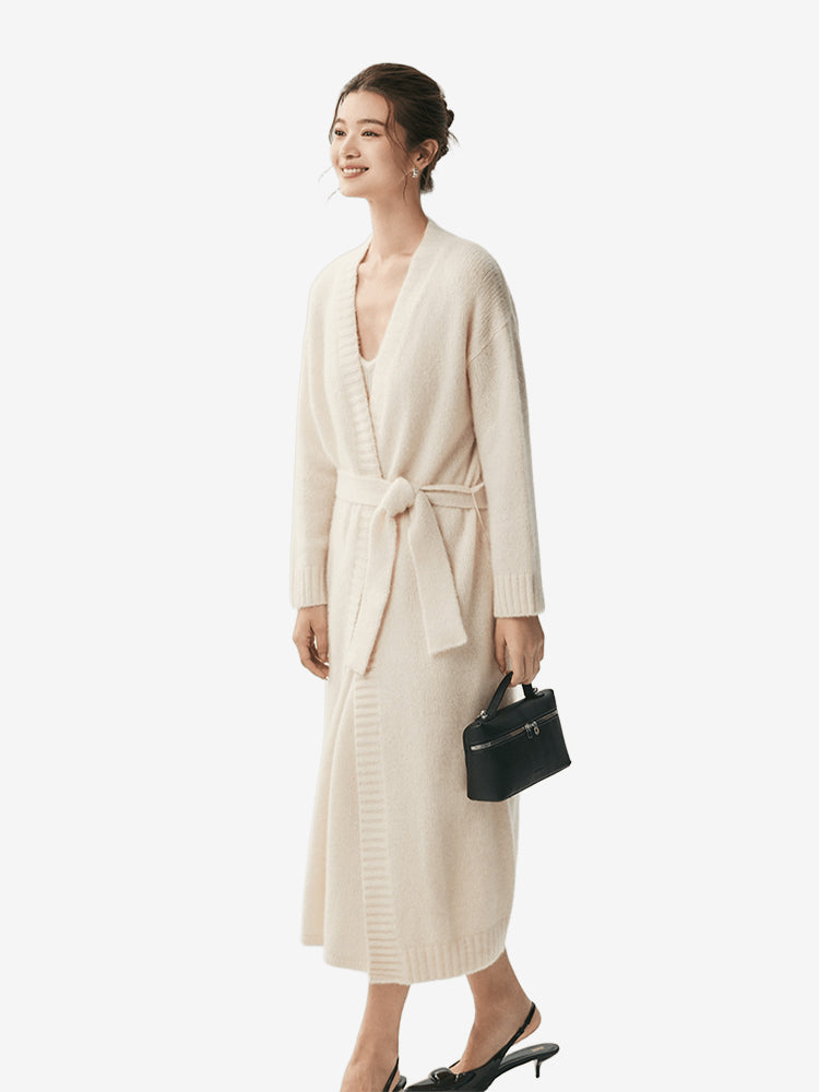 LANLY Luxury Hotel Cashmere Robe Wholesale: 100% Inner Mongolia Cashmere Long Robe for Boutique Hotel & Spa