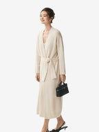 LANLY Luxury Hotel Cashmere Robe Wholesale: 100% Inner Mongolia Cashmere Long Robe for Boutique Hotel & Spa