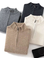 Men’s 100% Cashmere Half-Zip Sweater