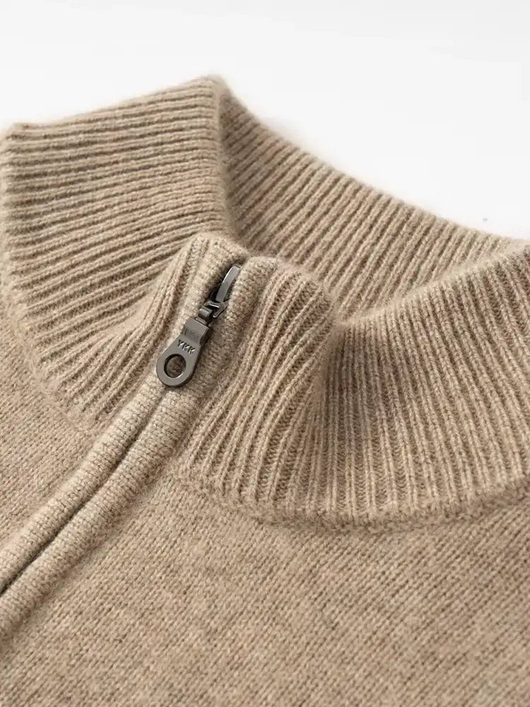 Men’s 100% Cashmere Half-Zip Sweater