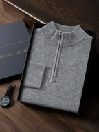 Men’s 100% Cashmere Half-Zip Sweater
