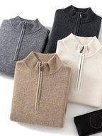 Men’s 100% Cashmere Half-Zip Sweater