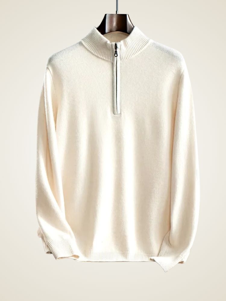 Men’s 100% Cashmere Half-Zip Sweater