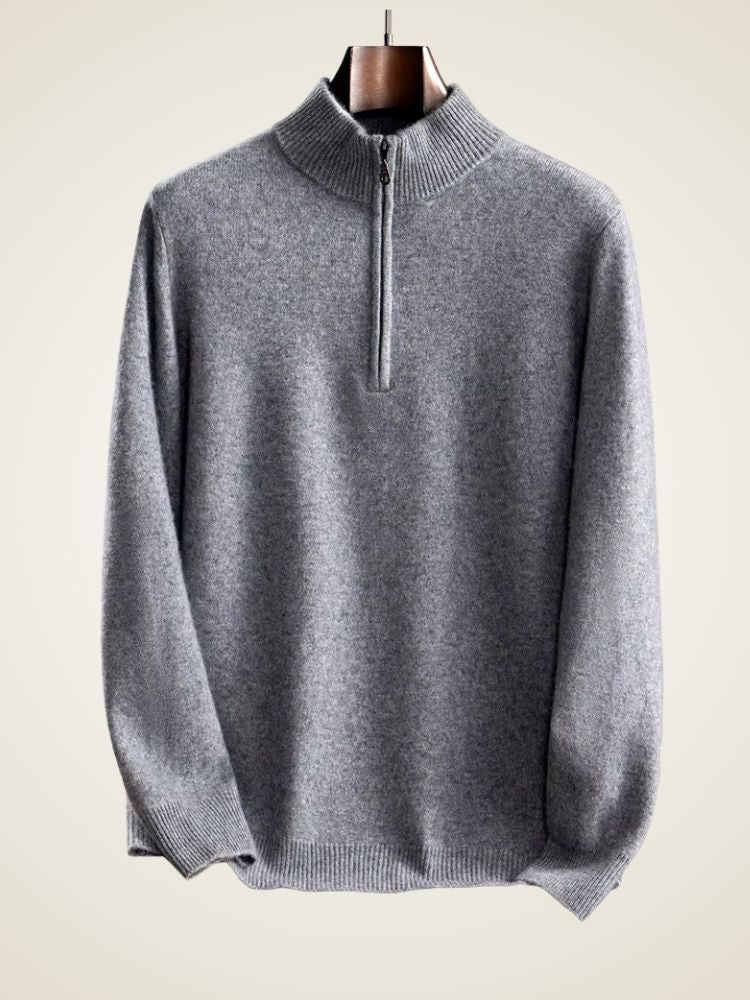 Men’s 100% Cashmere Half-Zip Sweater
