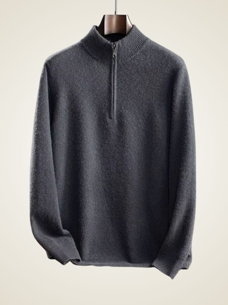 Men’s 100% Cashmere Half-Zip Sweater