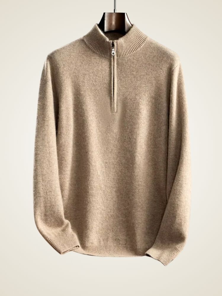 Men’s 100% Cashmere Half-Zip Sweater