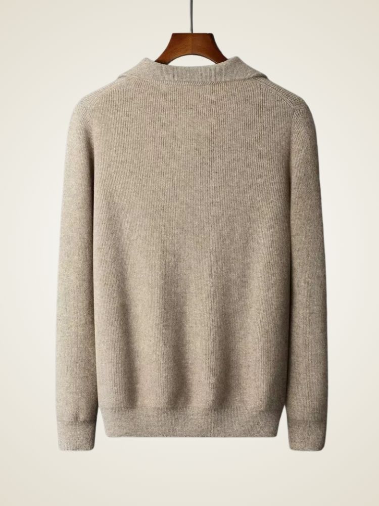 Men’s 100% Cashmere Quarter Zip Sweater