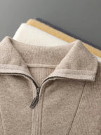 Men’s 100% Cashmere Quarter Zip Sweater