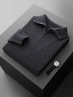 Men’s 100% Cashmere Quarter Zip Sweater