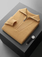 Men’s 100% Cashmere Quarter Zip Sweater
