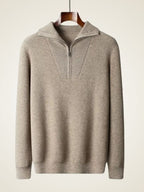 Men’s 100% Cashmere Quarter Zip Sweater
