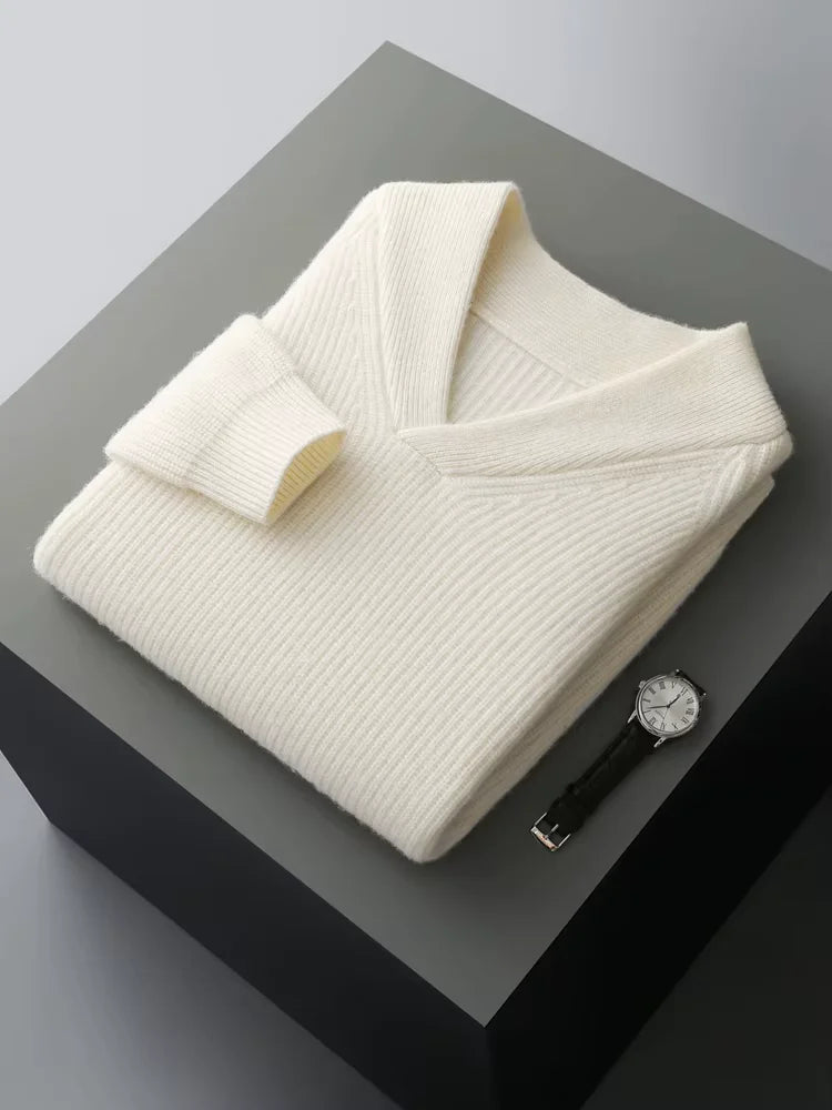 Men’s Shawl Collar Cashmere Sweater