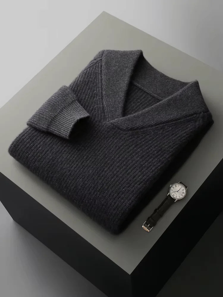 Men’s Shawl Collar Cashmere Sweater